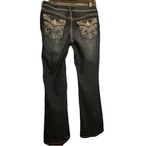 APT. 9 Women's Sz 10 Bootcut Flare Bling Y2K Embellished Embroidery Jeans